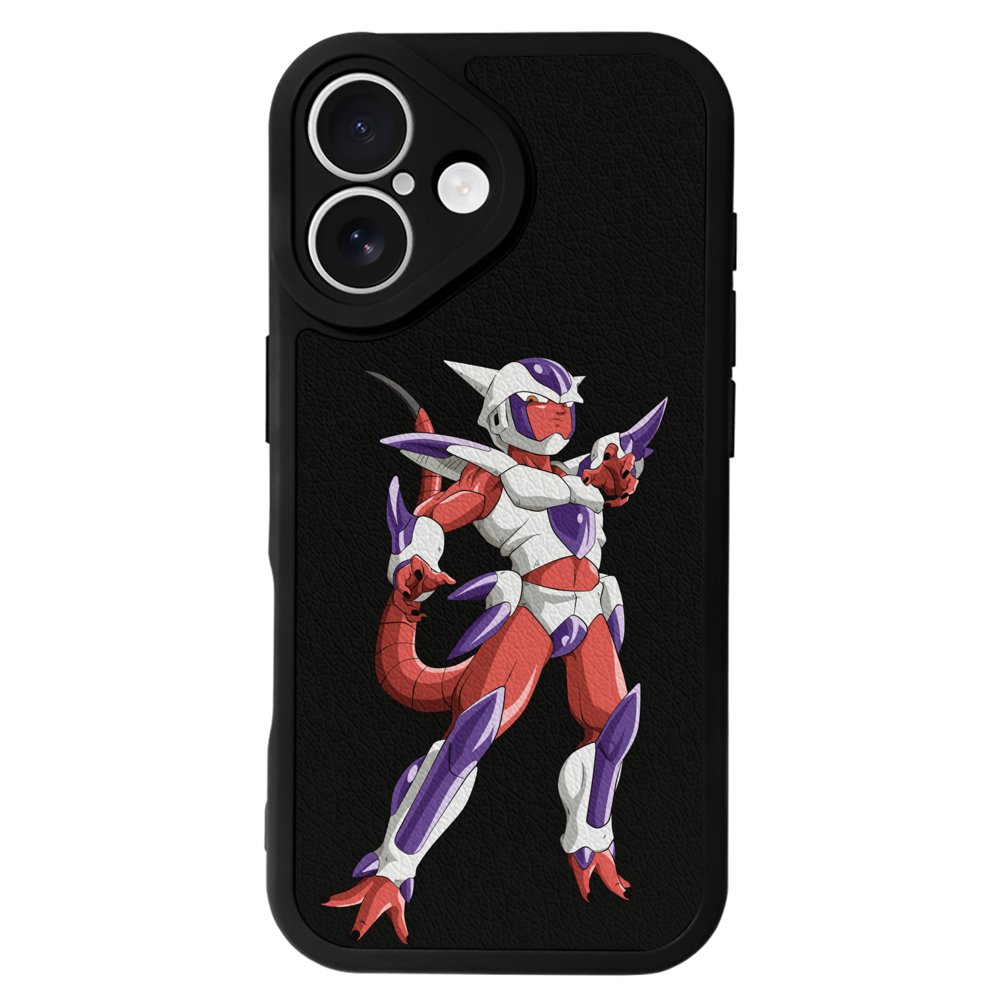 （画像用） ドラゴンボール フリーザ DRAGON BALL Frieza 【iPhone 16シリーズ対応】シリコンスマホケース（レザー調） 材質：シリコン
